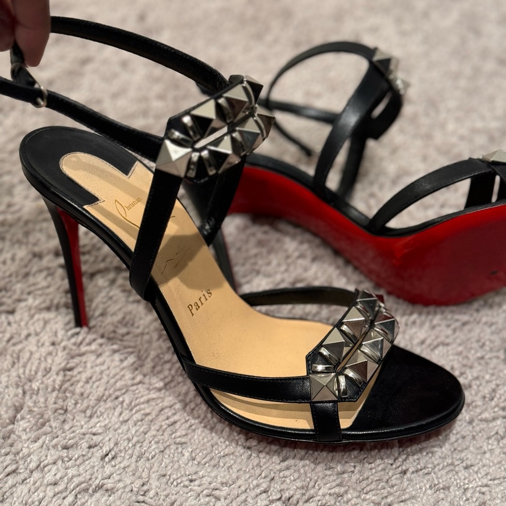 Christian Louboutin Galerietta Studded
Ankle Strap Sandal (Women)